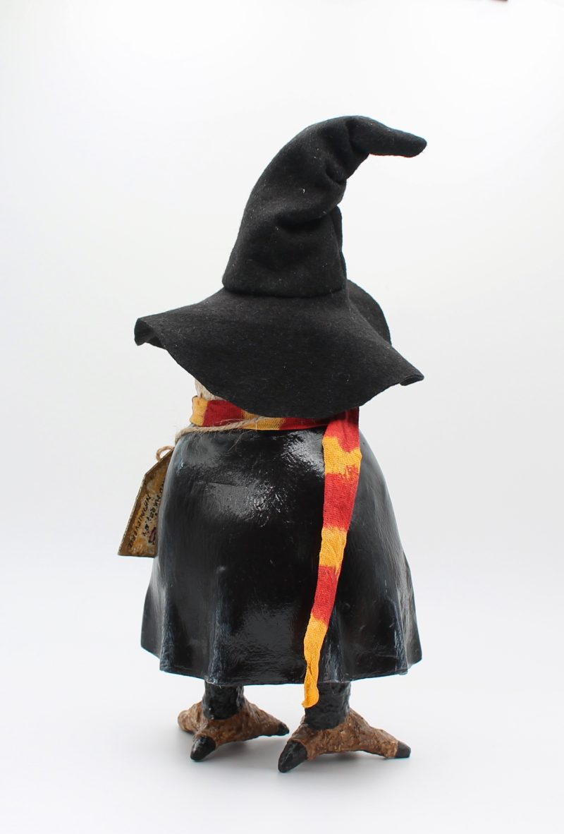 Hand-Sculpted Owl Art Doll Inspired by Lord Night Quill, 30cm Tall