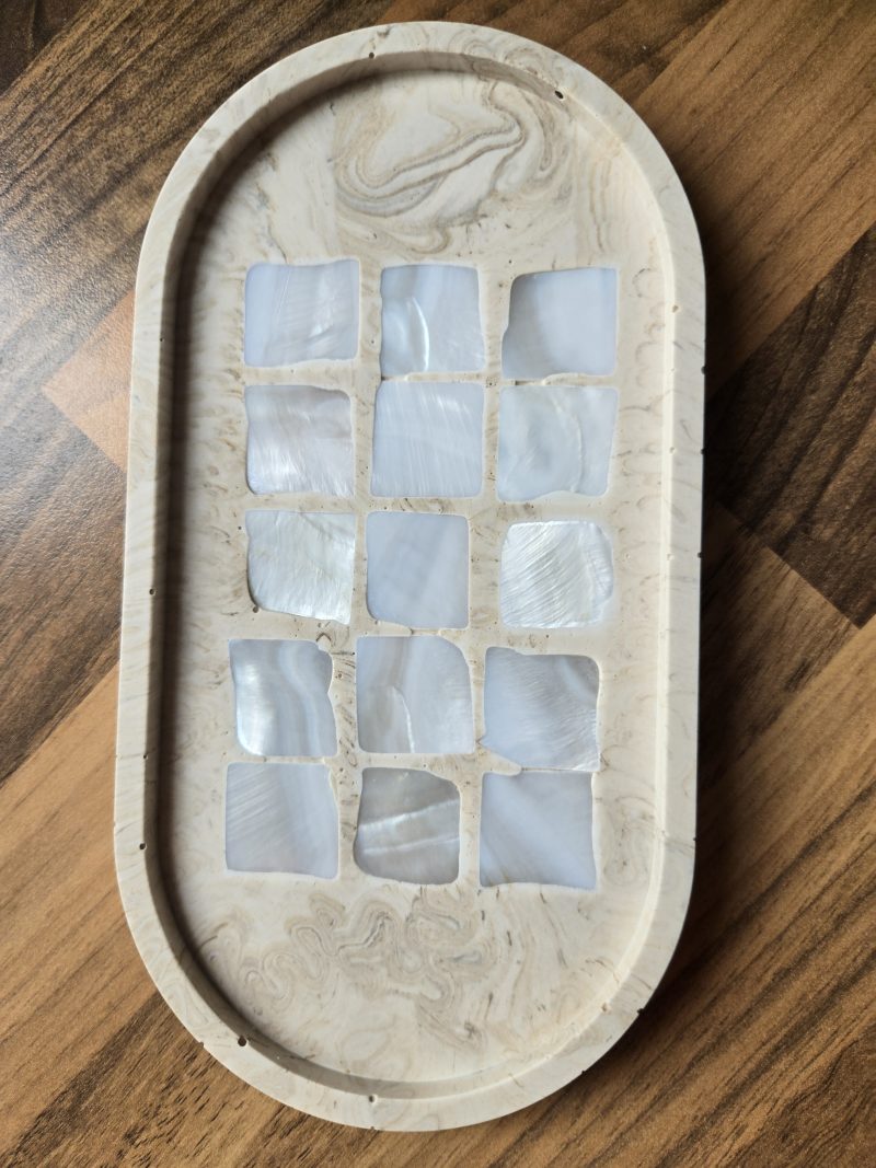 Handmade Marbled Trinket Tray.