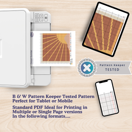 Desert Sunrise ~ Modern Cross Stitch Pattern PDF