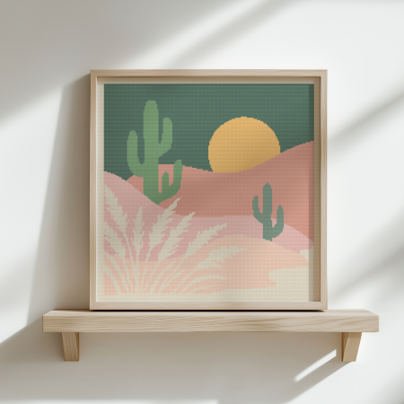 Desert Sunset ~ Modern Cross Stitch Pattern PDF