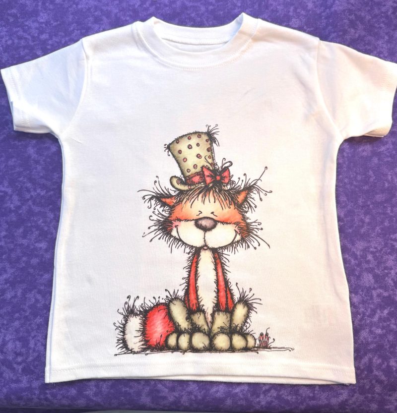 Children's T shirt with a woodland Fox
