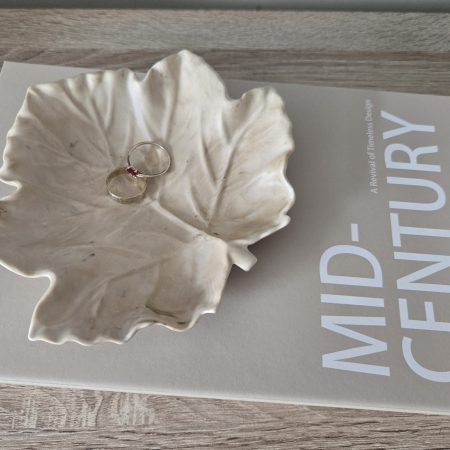 Handmade Marbled Maple Leaf Trinket Dish