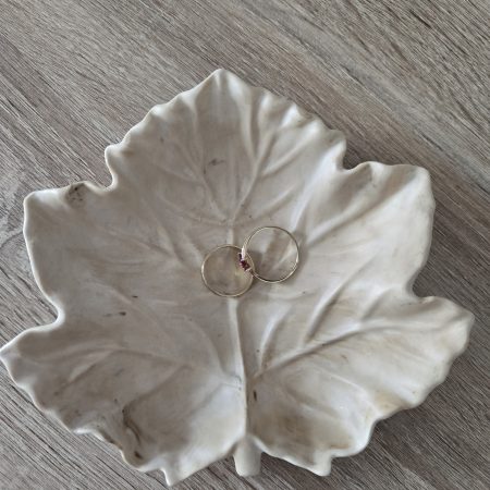 Handmade Marbled Maple Leaf Trinket Dish