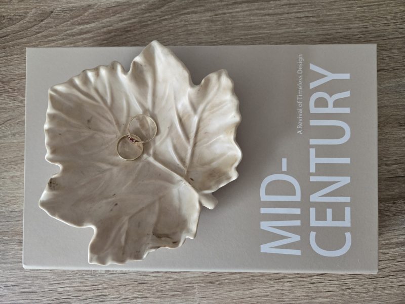 Handmade Marbled Maple Leaf Trinket Dish