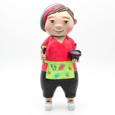 Handmade Mila Snipwell Art Doll, Little Hairdresser Figurine 26cm