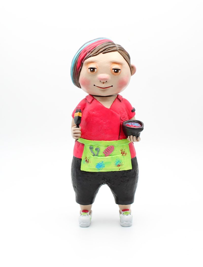 Handmade Mila Snipwell Art Doll, Little Hairdresser Figurine 26cm