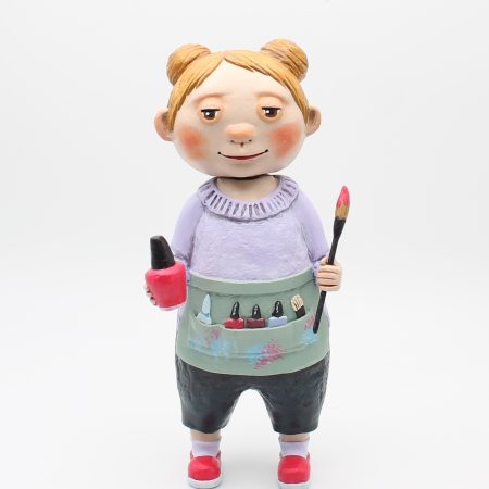 Nina Polishwell Handmade Paper Clay Art Doll, 26cm Tall