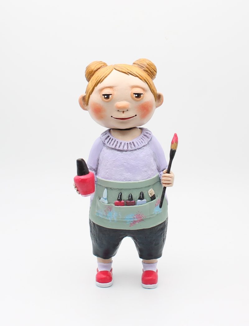 Nina Polishwell Handmade Paper Clay Art Doll, 26cm Tall