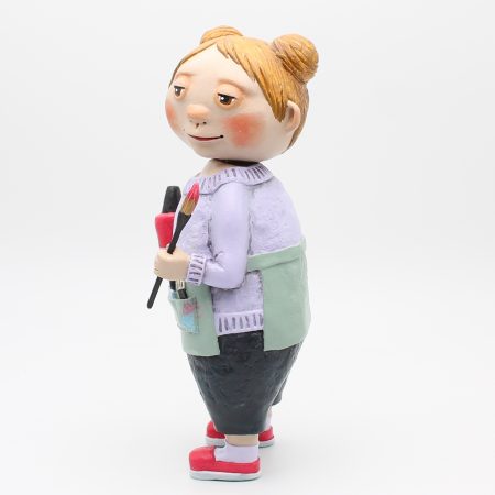 Nina Polishwell Handmade Paper Clay Art Doll, 26cm Tall