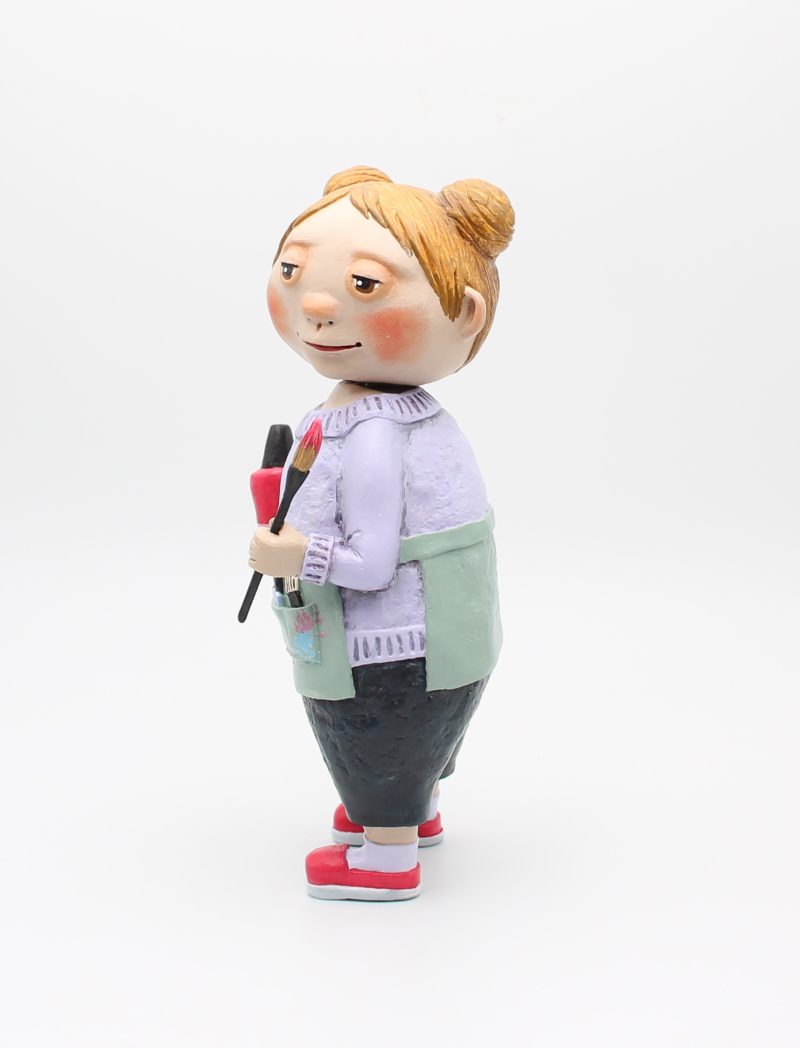 Nina Polishwell Handmade Paper Clay Art Doll, 26cm Tall