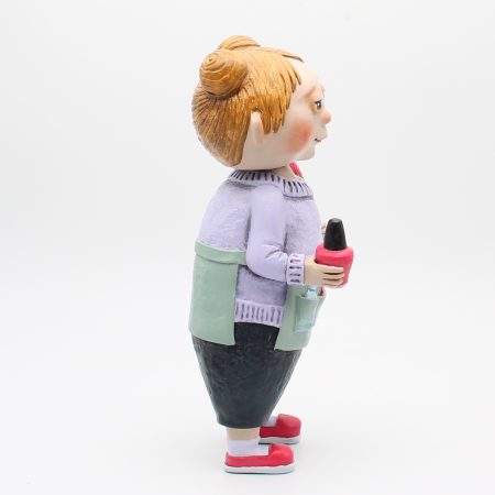 Nina Polishwell Handmade Paper Clay Art Doll, 26cm Tall