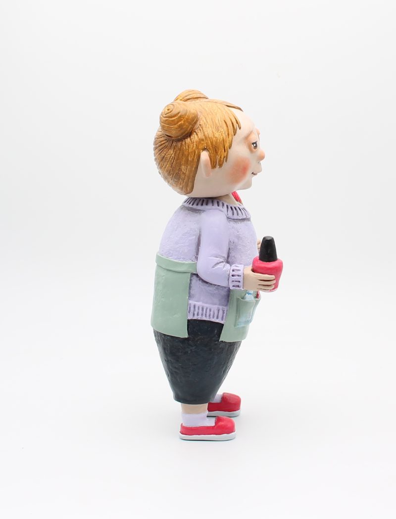 Nina Polishwell Handmade Paper Clay Art Doll, 26cm Tall