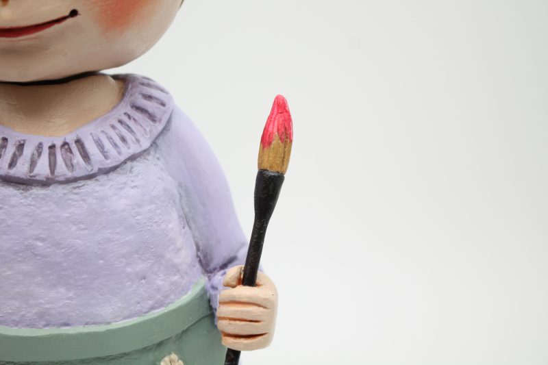 Nina Polishwell Handmade Paper Clay Art Doll, 26cm Tall