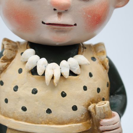 Hand-Sculpted Dora Toothkeeper Art Doll, 24cm Tall