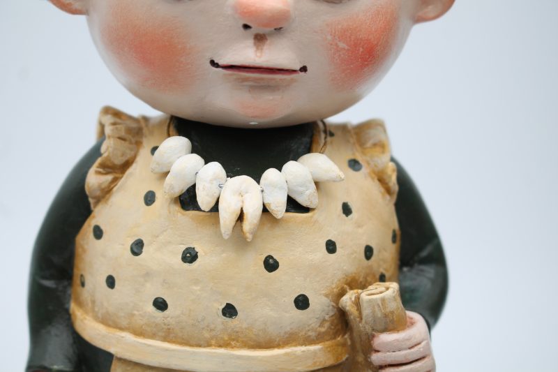 Hand-Sculpted Dora Toothkeeper Art Doll, 24cm Tall