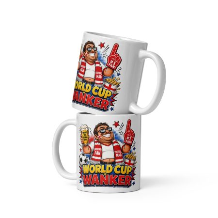 Funny England Football Fan Mug | 11oz White Ceramic | Rude Match Day Humour Gift