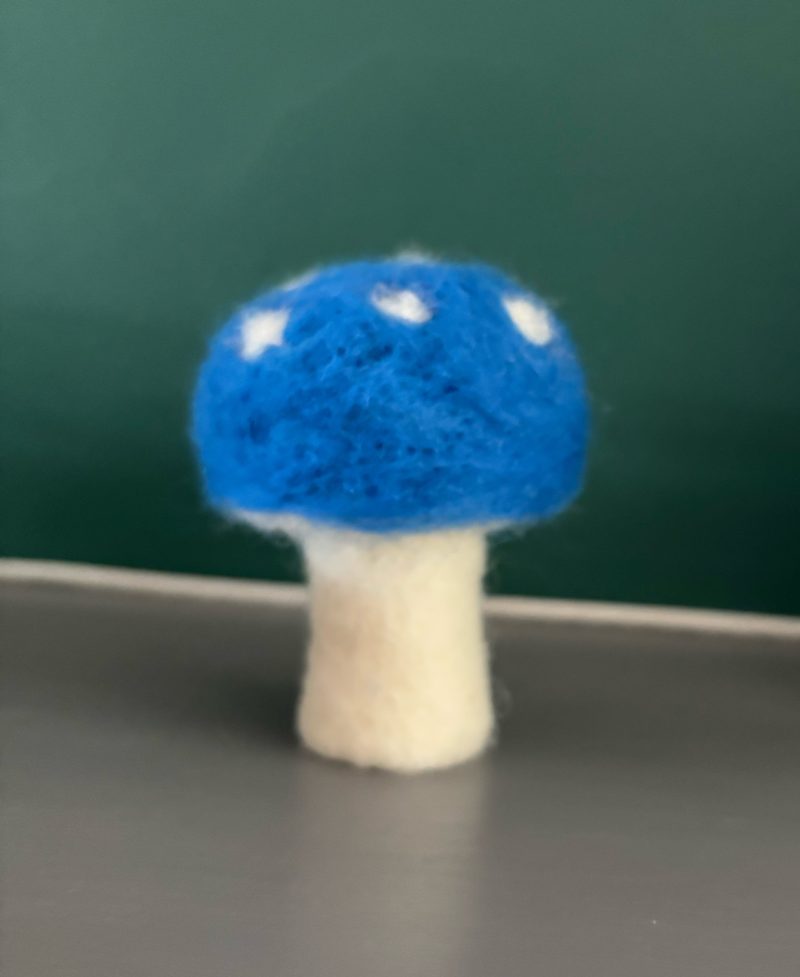 Felted mushroom ornament