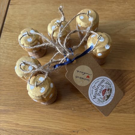 Cork mushroom decorations