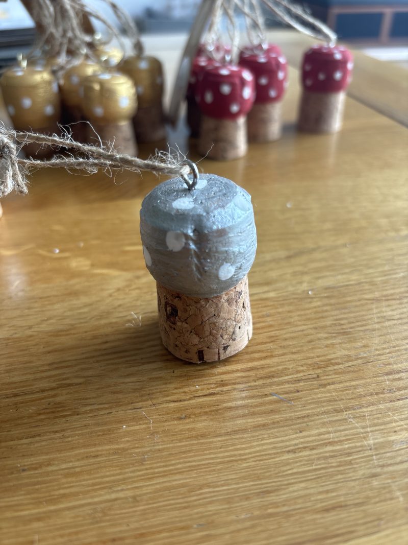 Cork mushroom decorations