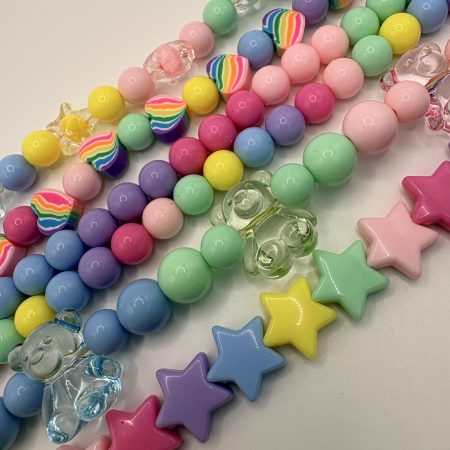 Pastel maximalist multi layer beaded necklace