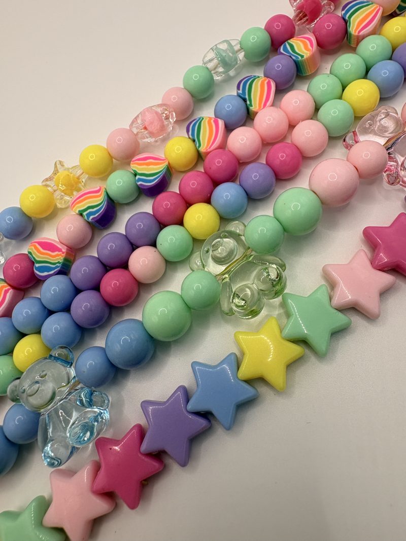 Pastel maximalist multi layer beaded necklace