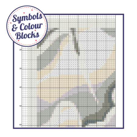 White Peony ~ Modern Cross Stitch Pattern PDF