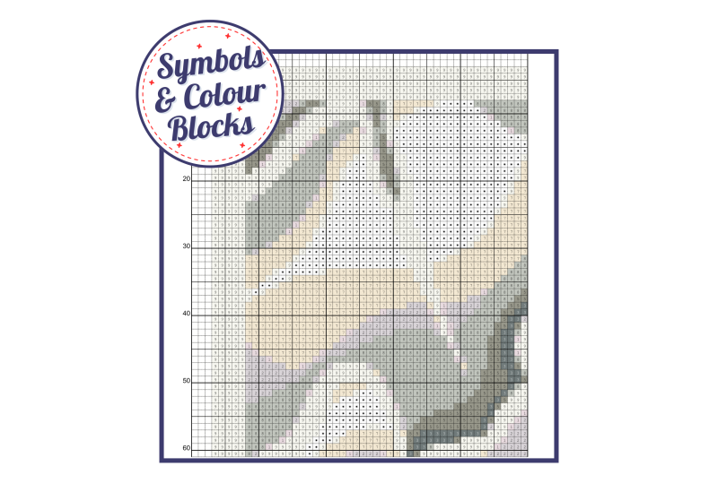 White Peony ~ Modern Cross Stitch Pattern PDF