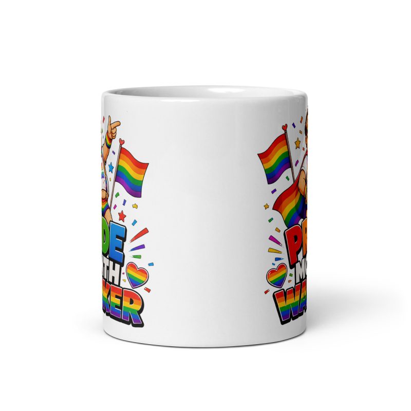 Gay Pride Month Wanker Mug – 11oz White Ceramic Funny Rainbow Pride Mug