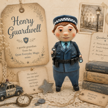 OOAK Handmade Policeman Art Doll – Quiet Everyday Magic Series