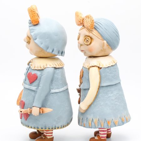 Handmade Art Dolls Clara Heartkeeper & Mara Candlelight, Set of Two