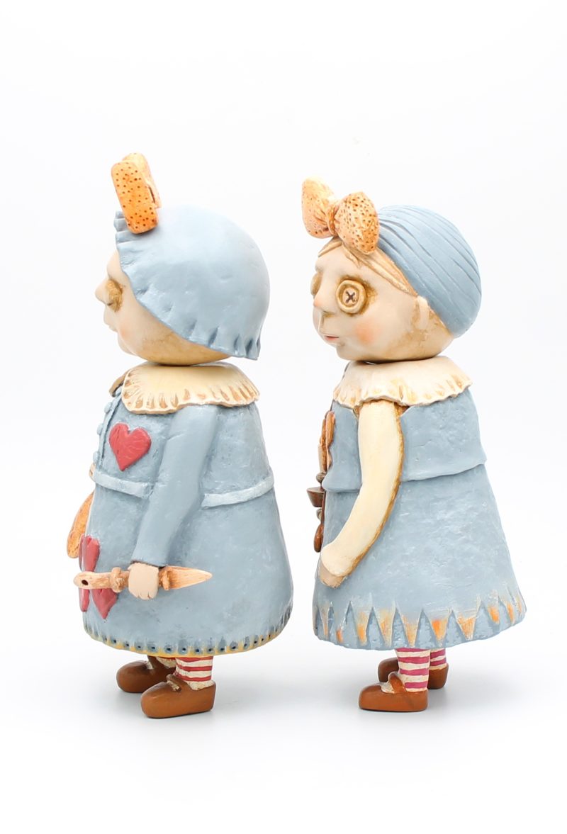 Handmade Art Dolls Clara Heartkeeper & Mara Candlelight, Set of Two