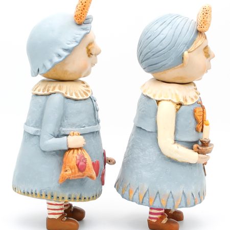 Handmade Art Dolls Clara Heartkeeper & Mara Candlelight, Set of Two