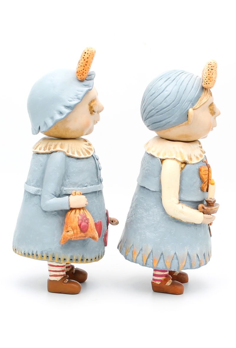 Handmade Art Dolls Clara Heartkeeper & Mara Candlelight, Set of Two
