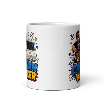 Funny Caravan Wanker Mug – White Ceramic 11oz Caravan Life Novelty Gift