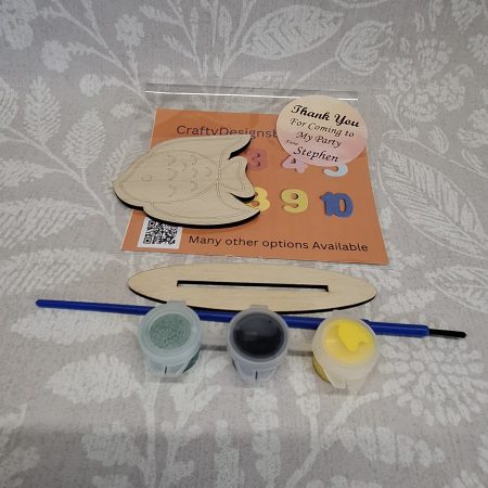 Individual Party Packs, Paint your Own Sea Animals, Wooden Figures,