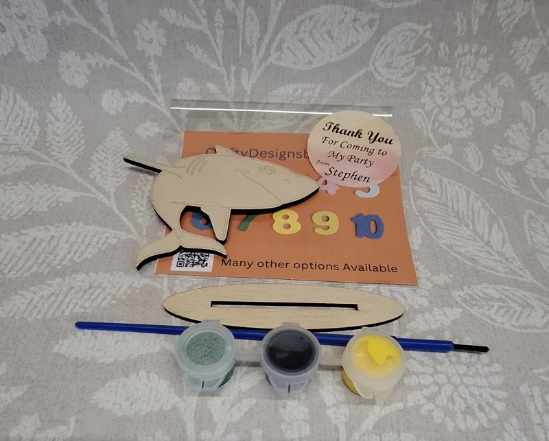 Individual Party Packs, Paint your Own Sea Animals, Wooden Figures,