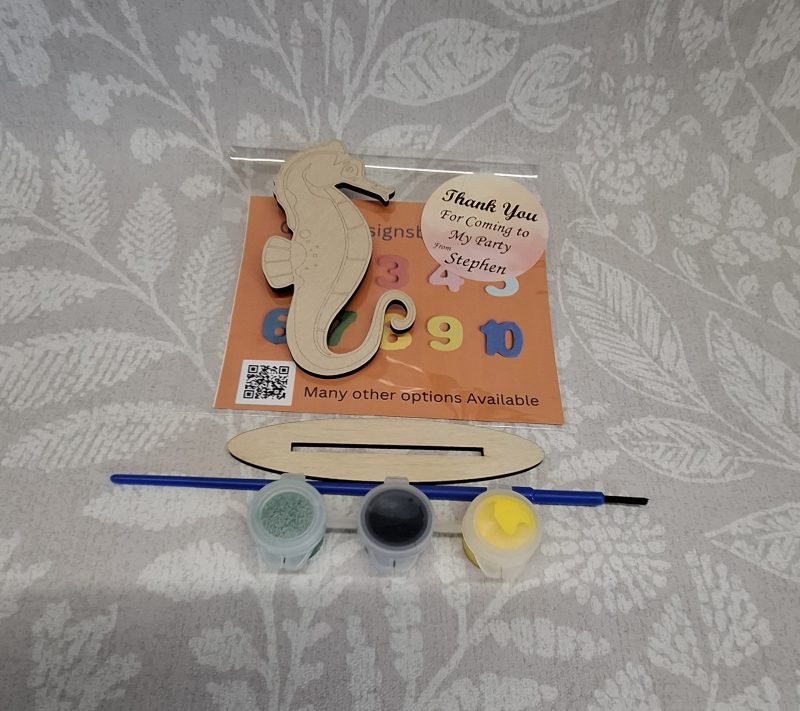 Individual Party Packs, Paint your Own Sea Animals, Wooden Figures,