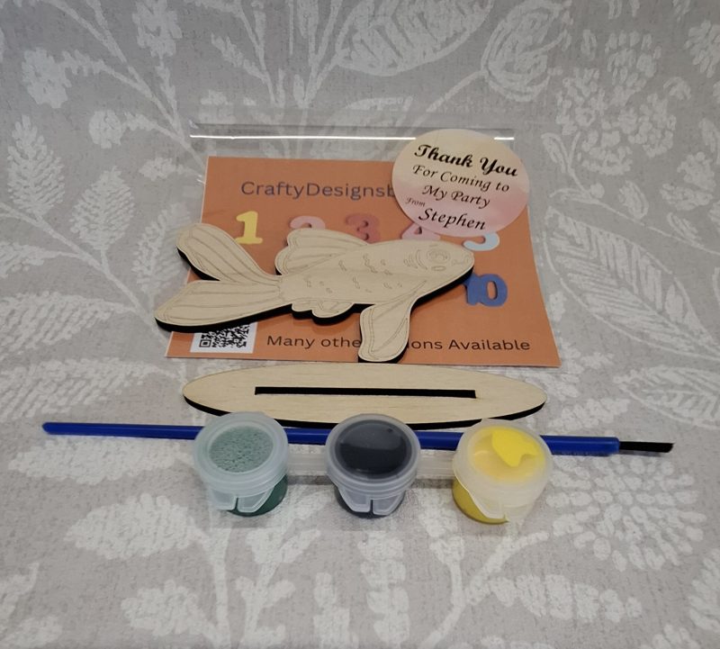 Individual Party Packs, Paint your Own Sea Animals, Wooden Figures,