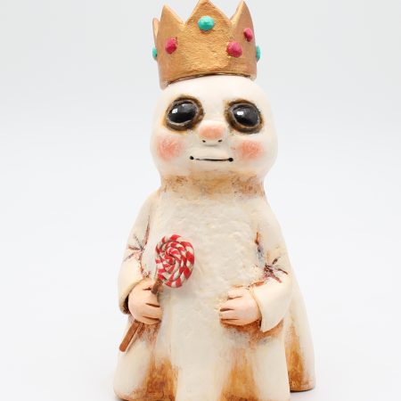 Handmade Paper Clay Sweetheart Ghost No. 3 Halloween Figure