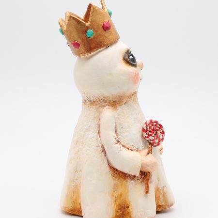Handmade Paper Clay Sweetheart Ghost No. 3 Halloween Figure