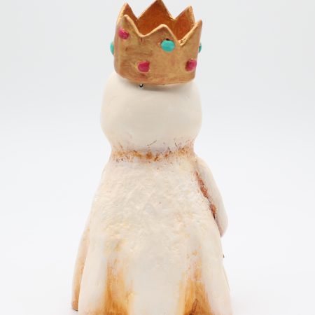 Handmade Paper Clay Sweetheart Ghost No. 3 Halloween Figure