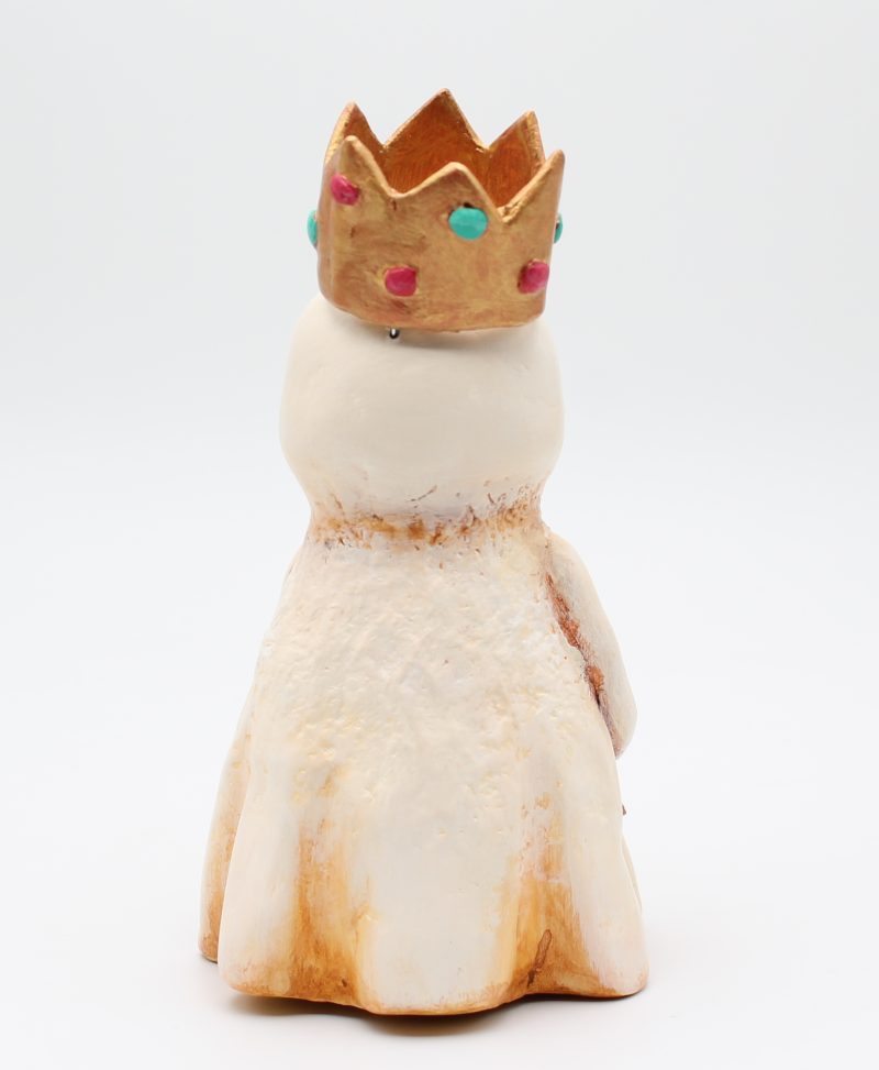 Handmade Paper Clay Sweetheart Ghost No. 3 Halloween Figure