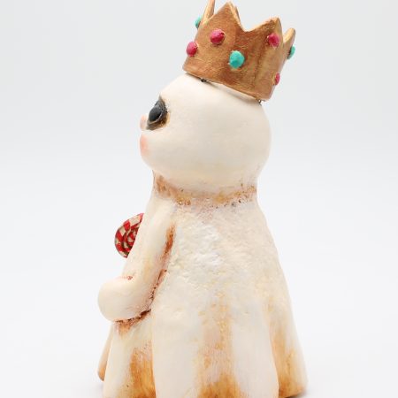 Handmade Paper Clay Sweetheart Ghost No. 3 Halloween Figure