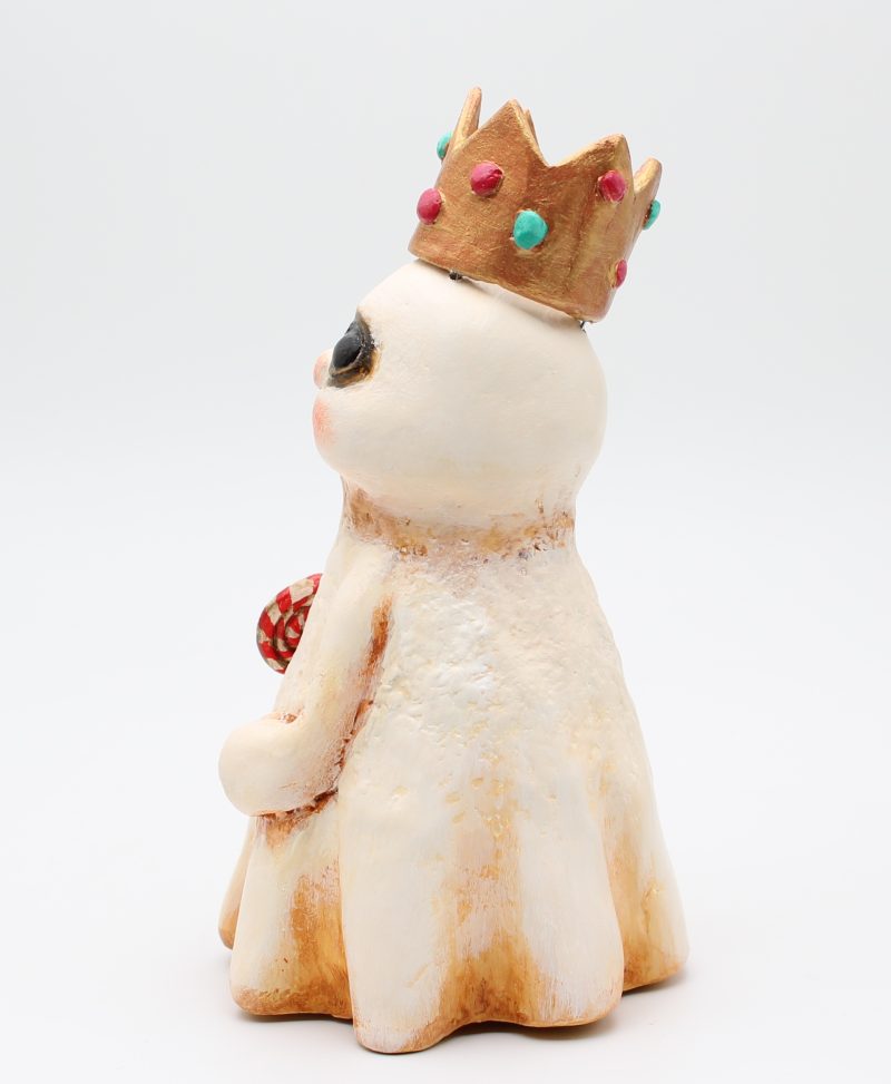 Handmade Paper Clay Sweetheart Ghost No. 3 Halloween Figure