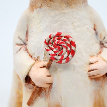 Handmade Paper Clay Sweetheart Ghost No. 3 Halloween Figure