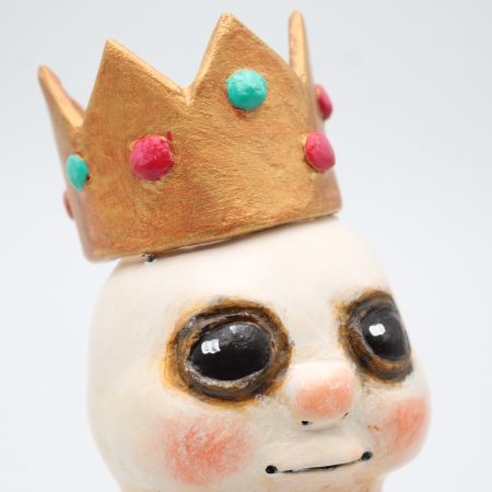 Handmade Paper Clay Sweetheart Ghost No. 3 Halloween Figure