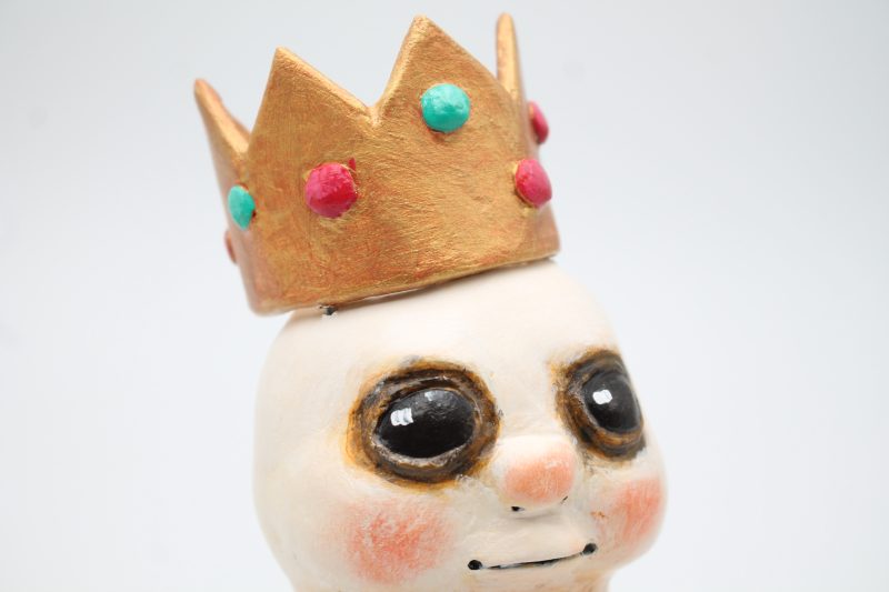 Handmade Paper Clay Sweetheart Ghost No. 3 Halloween Figure