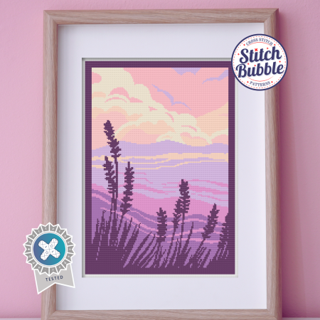 Lavender Dreams ~ Modern Cross Stitch Pattern PDF