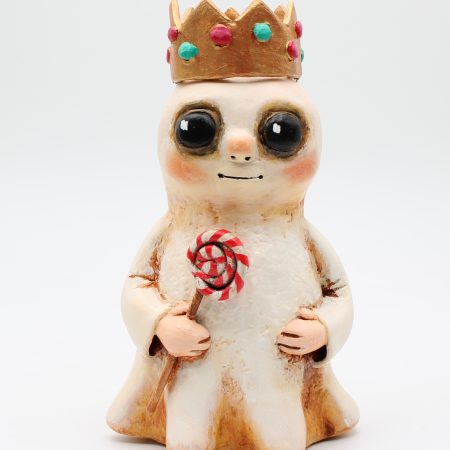 Handmade Sweetheart Ghost No. 2 Halloween Figure, Paper Clay, 17cm