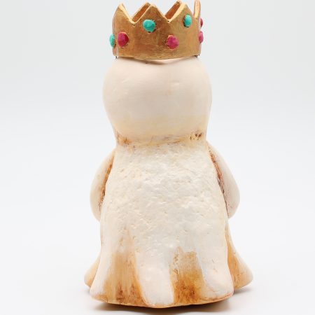 Handmade Sweetheart Ghost No. 2 Halloween Figure, Paper Clay, 17cm
